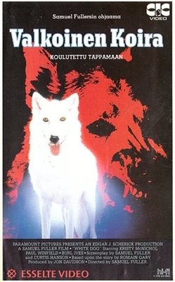 White Dog Poster with Hanger