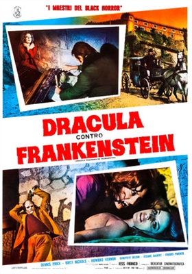 Drácula contra Frankenstein Wood Print