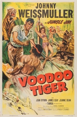 Voodoo Tiger Wooden Framed Poster