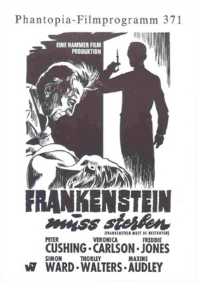 Frankenstein Must Be Destroyed Wooden Framed Poster