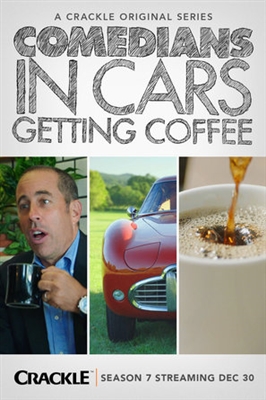 Comedians in Cars Getting Coffee Wooden Framed Poster