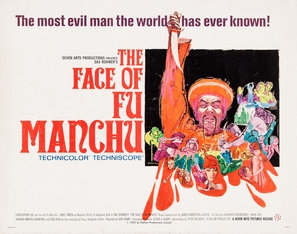 The Face of Fu Manchu Wooden Framed Poster