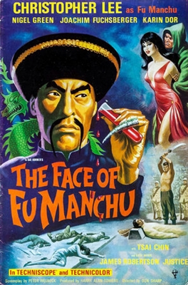 The Face of Fu Manchu Wood Print