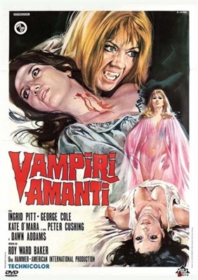 The Vampire Lovers Wooden Framed Poster