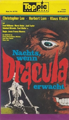 Nachts, wenn Dracula erwacht Wooden Framed Poster