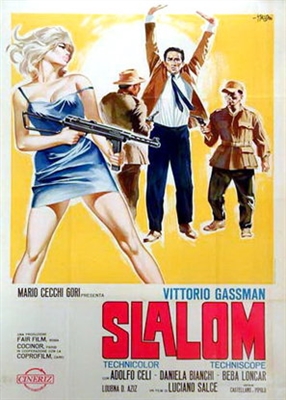 Slalom Wooden Framed Poster