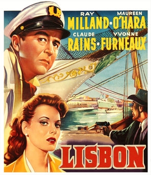 Lisbon Poster with Hanger