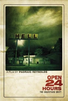 Open 24 Hours Metal Framed Poster