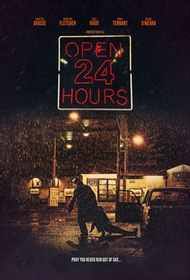 Open 24 Hours Poster with Hanger