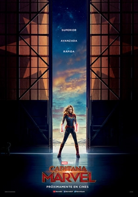 Captain Marvel Wooden Framed Poster