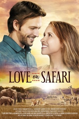 Love on Safari Wooden Framed Poster
