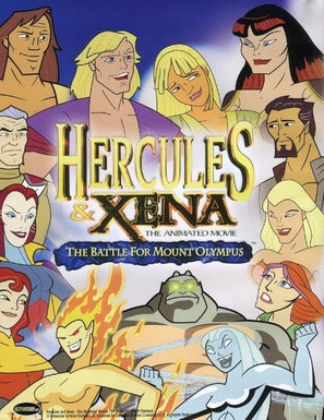 Hercules and Xena - The Animated Movie: The Battle for Mount Olympus Wooden Framed Poster