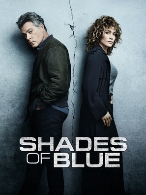 Shades of Blue Poster with Hanger