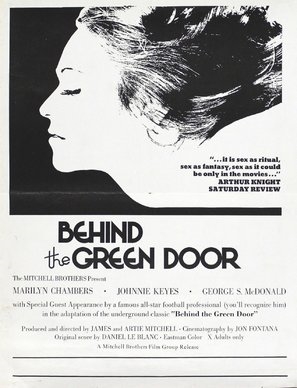 Behind the Green Door Metal Framed Poster