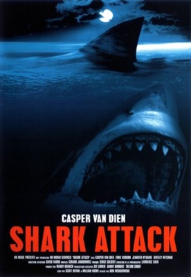 Shark Attack Wooden Framed Poster