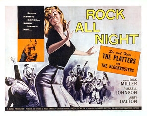 Rock All Night Wooden Framed Poster