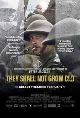 They Shall Not Grow Old Poster with Hanger
