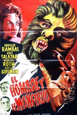 El hombre y el monstruo Poster with Hanger