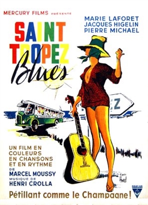 Saint Tropez Blues Poster with Hanger