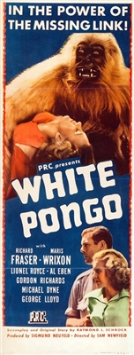 White Pongo Metal Framed Poster