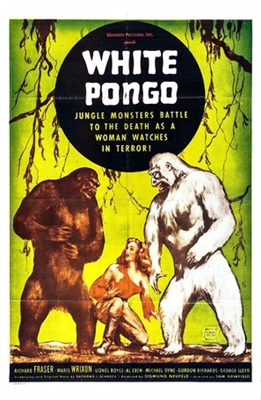 White Pongo Metal Framed Poster