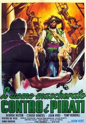 L'uomo mascherato contro i pirati Metal Framed Poster