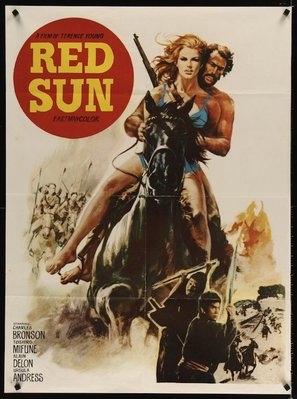 Soleil rouge Metal Framed Poster
