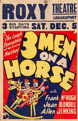 Three Men on a Horse Canvas Poster
