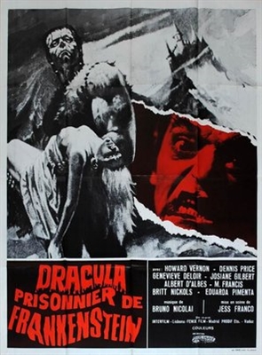 Drácula contra Frankenstein Canvas Poster