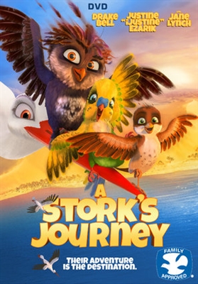 A Stork's Journey Poster with Hanger