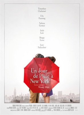A Rainy Day in New York Poster with Hanger