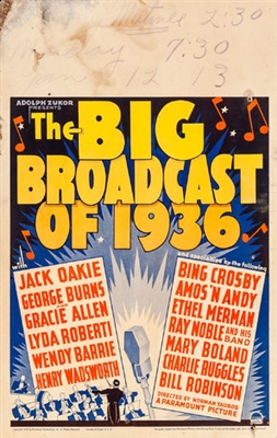 The Big Broadcast of 1936 calendar