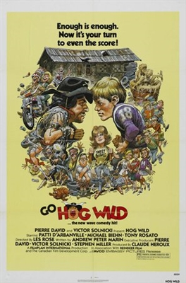 Hog Wild Wooden Framed Poster