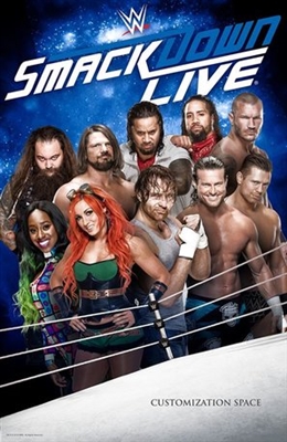 WWF SmackDown! Wooden Framed Poster