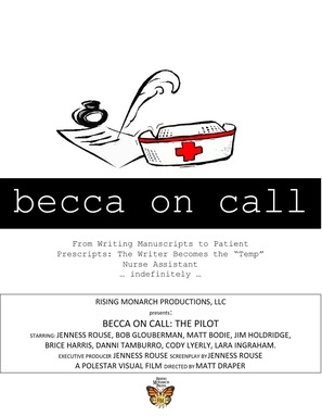 Becca on Call Wooden Framed Poster
