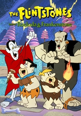 The Flintstones Meet Rockula and Frankenstone Wood Print
