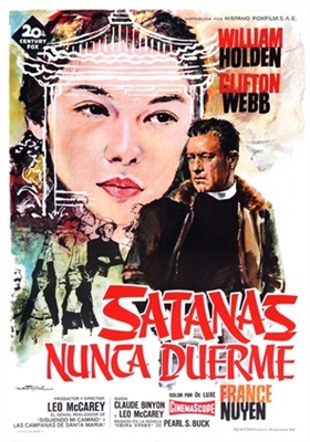 Satan Never Sleeps Poster with Hanger
