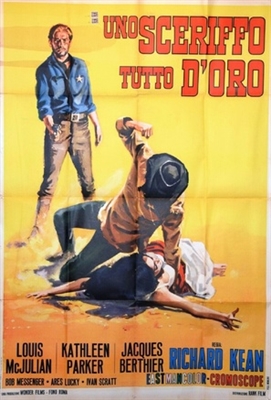 Uno sceriffo tutto d&#039;oro  Wooden Framed Poster