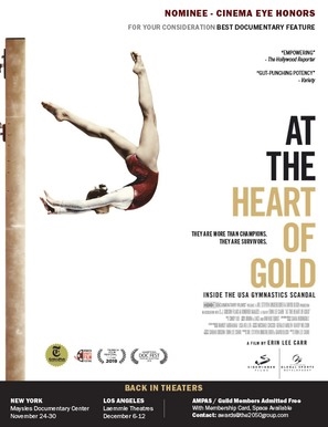 At the Heart of Gold: Inside the USA Gymnastics Scandal Wooden Framed Poster