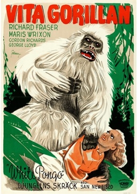 White Pongo Canvas Poster