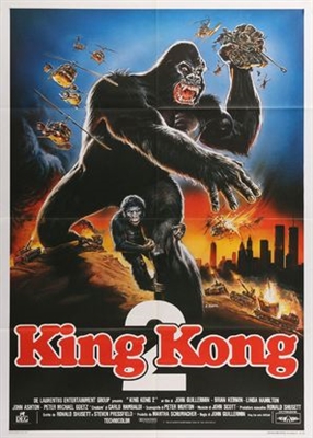 King Kong Lives Wooden Framed Poster