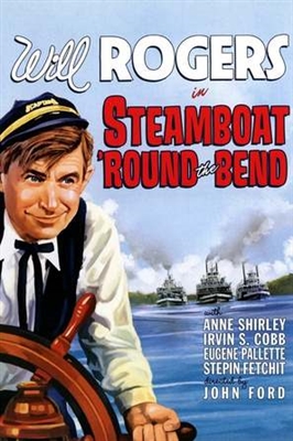 Steamboat Round the Bend Wooden Framed Poster