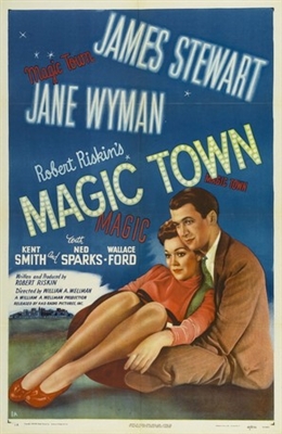 Magic Town Wooden Framed Poster