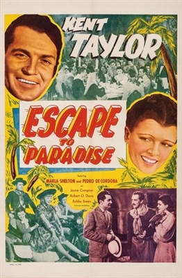 Escape to Paradise Poster with Hanger