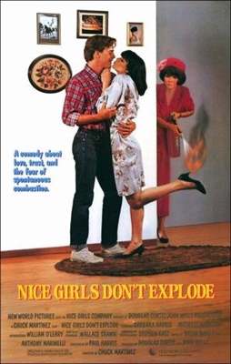 Nice Girls Don&#039;t Explode Wooden Framed Poster