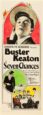 Seven Chances Wooden Framed Poster