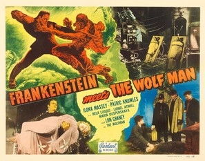 Frankenstein Meets the Wolf Man pillow