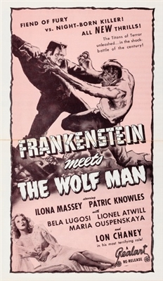 Frankenstein Meets the Wolf Man pillow