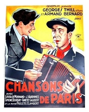 Chansons de Paris Wooden Framed Poster
