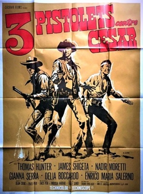 3 pistole contro Cesare Metal Framed Poster
